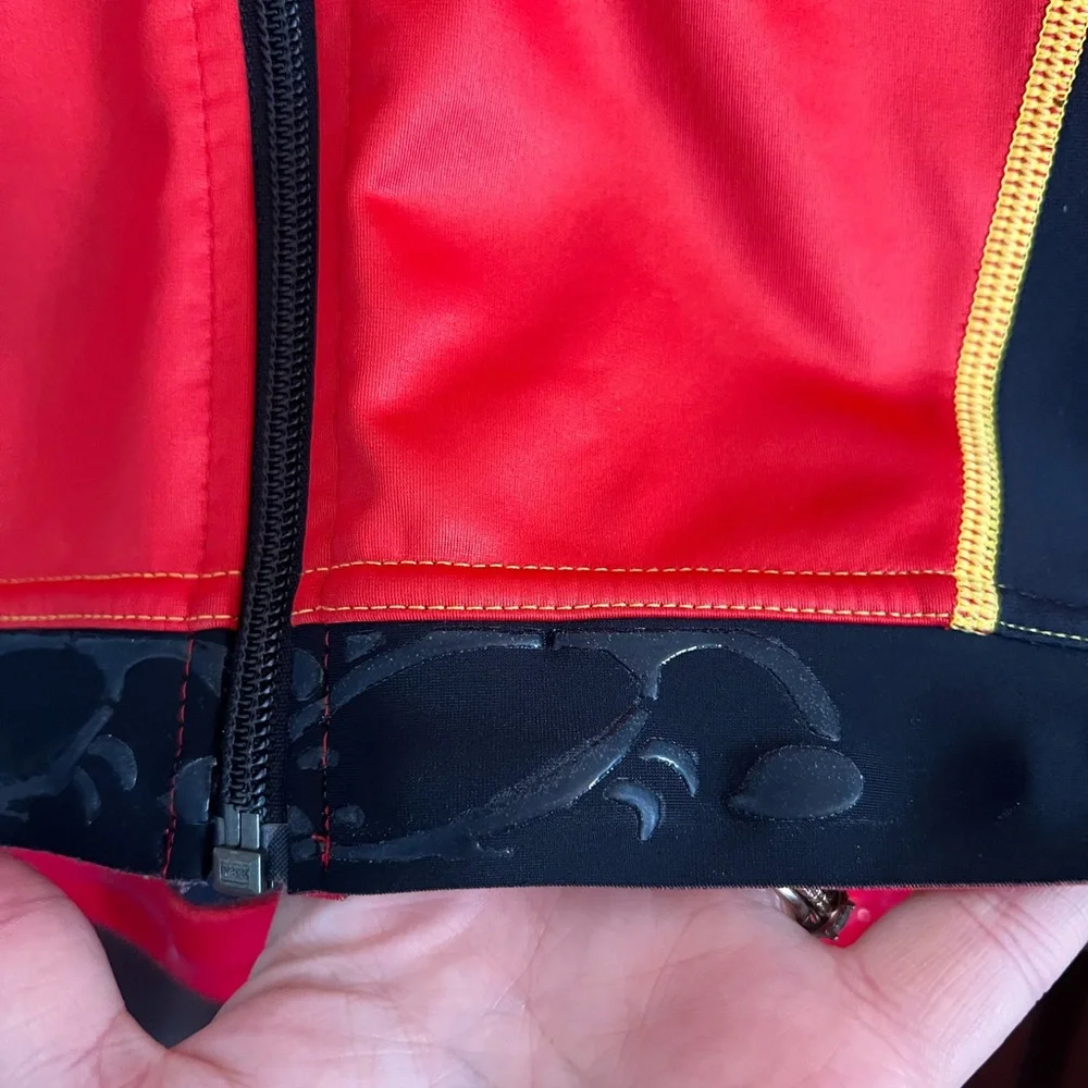 Men’s Castelli Rossi Corsa Cycling Jacket size Medium Red Yellow Black - Picture 7 of 14